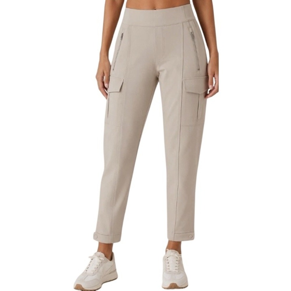 Athleta Endless Cargo Joggers Beige High Rise Utility Womens 8